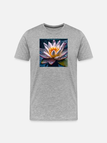 Nénuphar - T-shirt bio Premium Homme - gris chiné