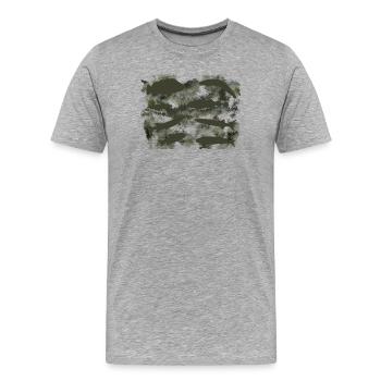 Poissons - T-shirt bio Premium Homme - gris chiné - Devant - Damien (186cm)