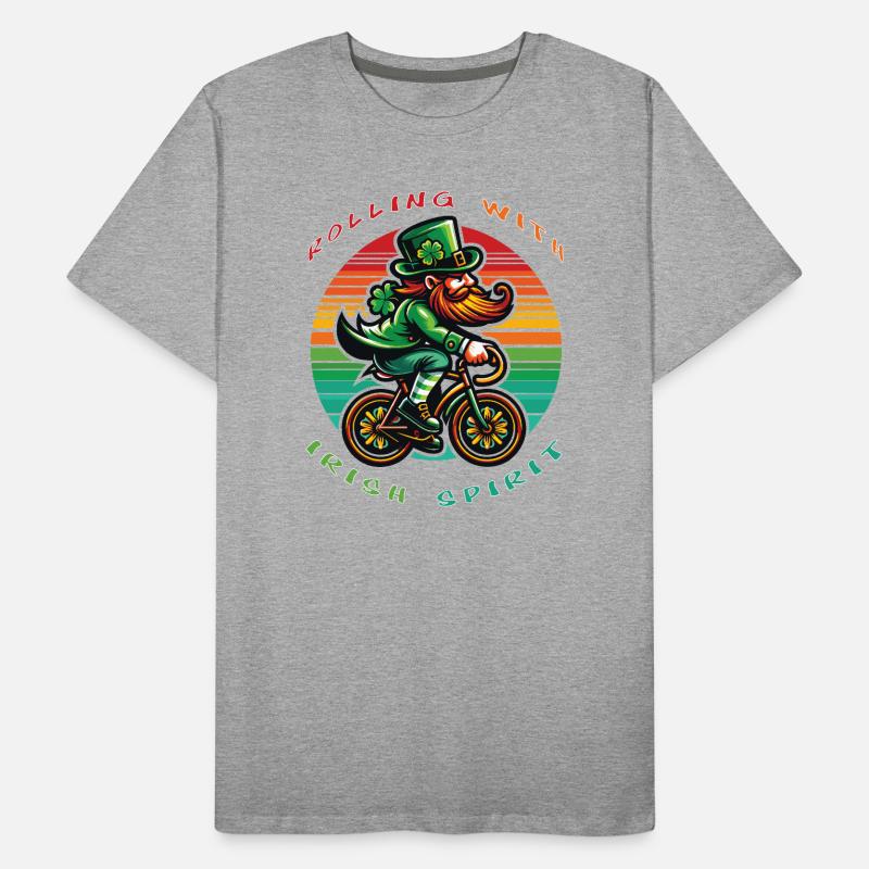 Leprechaun Cycling Saint-Patrick T-shirt bio Premium Homme