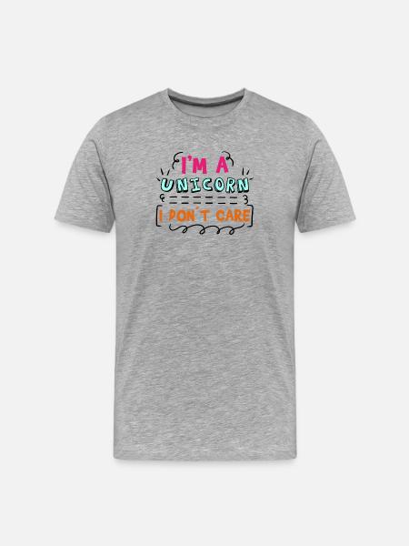 I don't care about the statement - Men's Premium Organic T-Shirt - heather grey