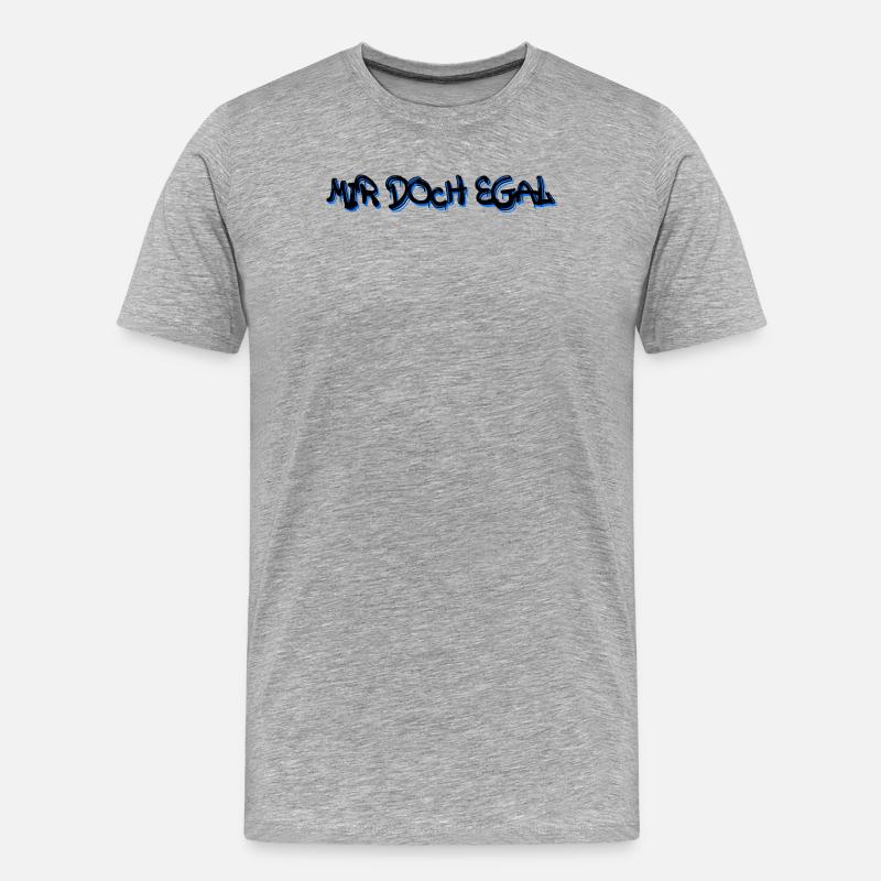 Ist Mir Egal Statement Haltung Chill - Männer Premium Bio T-Shirt - Grau meliert