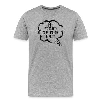 Gleichgültig Is Mir Egal Statement - Männer Premium Bio T-Shirt - Grau meliert - Vorne - Damien (186cm)