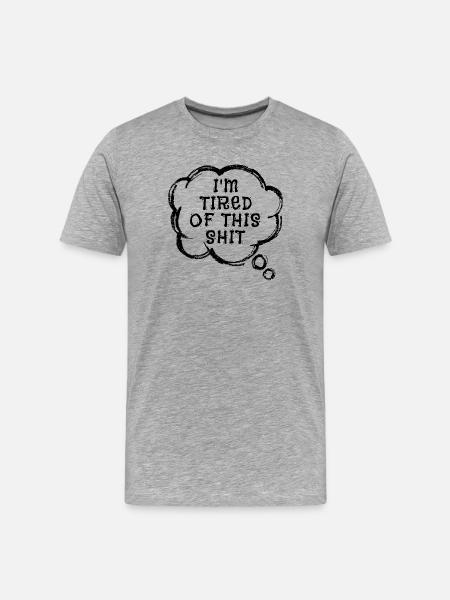 Je m’en fous Déclaration - T-shirt bio Premium Homme - gris chiné