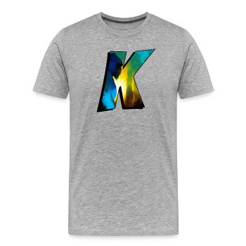 Gorilla 01 - K2 - Men's Premium Organic T-Shirt - heather grey - Front - Damien (186cm)