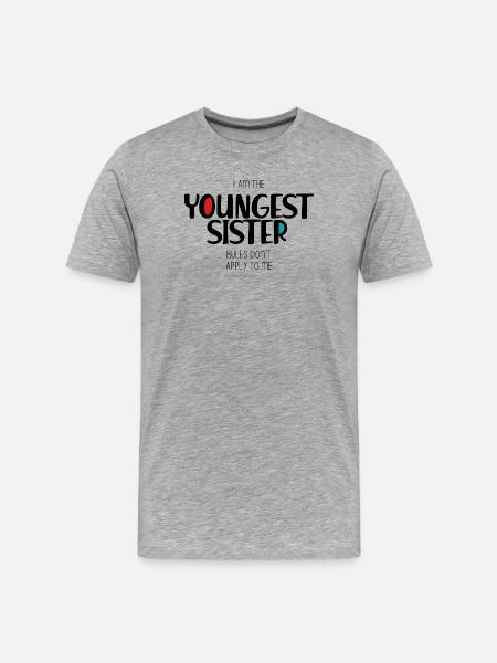 Youngest Sister - Men's Premium Organic T-Shirt - heather grey