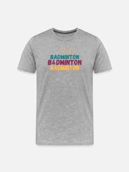Badminton Badminton Badminton - Men's Premium Organic T-Shirt - heather grey