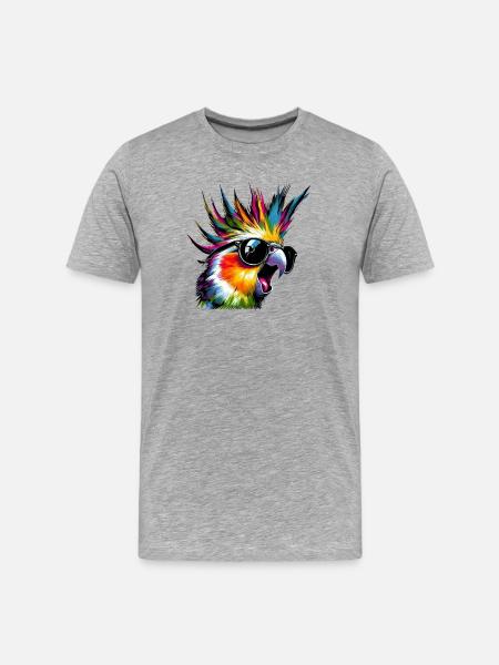Crazy Nymph (01) - Men's Premium Organic T-Shirt - heather grey