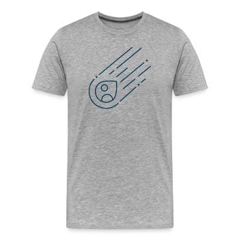 MAc Astroid01 - Männer Premium Bio T-Shirt - Grau meliert - Vorne - Damien (186cm)