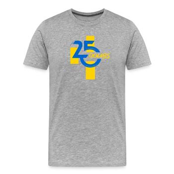 Doubs - Men's Premium Organic T-Shirt - heather grey - Front - Damien (186cm)