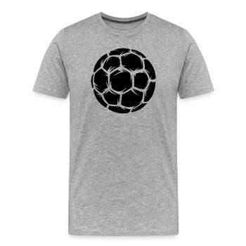Handballer Handball Ball Logo Illustration Symbol - Männer Premium Bio T-Shirt - Grau meliert - Vorne - Damien (186cm)
