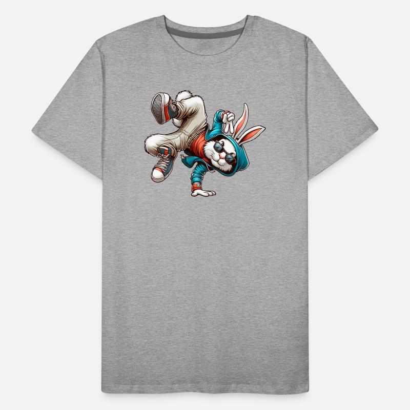 Easter Easter Bunny Dancing Breakdance Men's Premium Organic T-Shirt