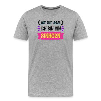 Je ne me soucie pas de la déclaration indifférente - T-shirt bio Premium Homme - gris chiné - Devant - Damien (186cm)