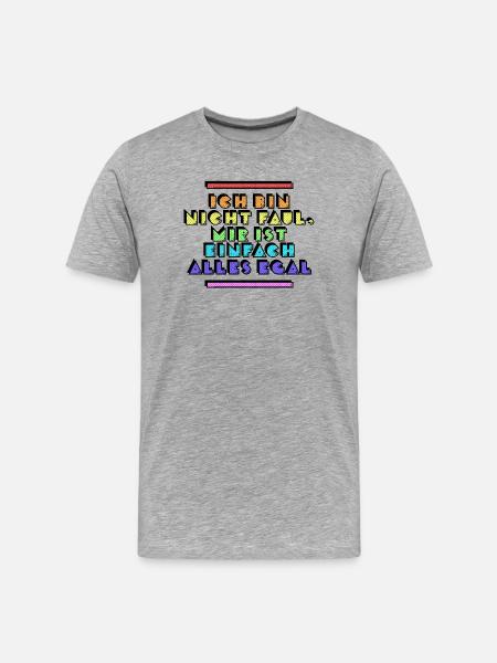 I don't care Statement indifferent - Men's Premium Organic T-Shirt - heather grey