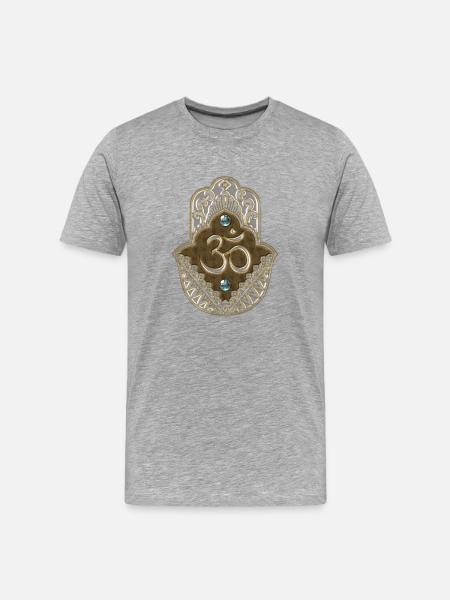 L’élégant signe Ohm. - T-shirt bio Premium Homme - gris chiné