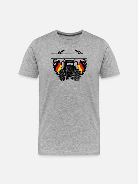 Tractor flag Germany - Men's Premium Organic T-Shirt - heather grey