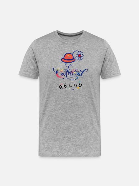 Karneval Fasching Konfetti - Männer Premium Bio T-Shirt - Grau meliert
