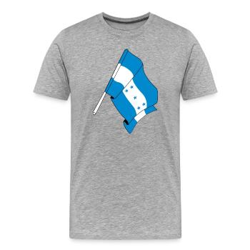 Flagge von Honduras - Männer Premium Bio T-Shirt - Grau meliert - Vorne - Damien (186cm)