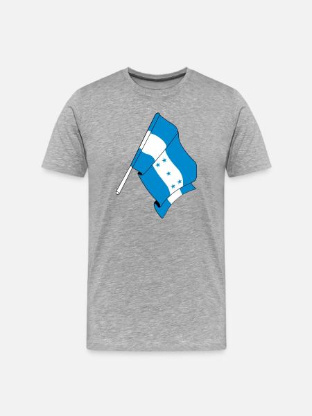 Drapeau du Honduras - T-shirt bio Premium Homme - gris chiné