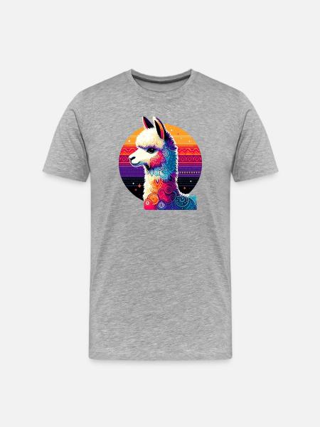Alpaca - Men's Premium Organic T-Shirt - heather grey