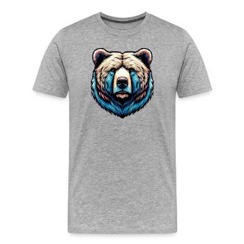 Ours - T-shirt bio Premium Homme - gris chiné - Devant - Damien (186cm)