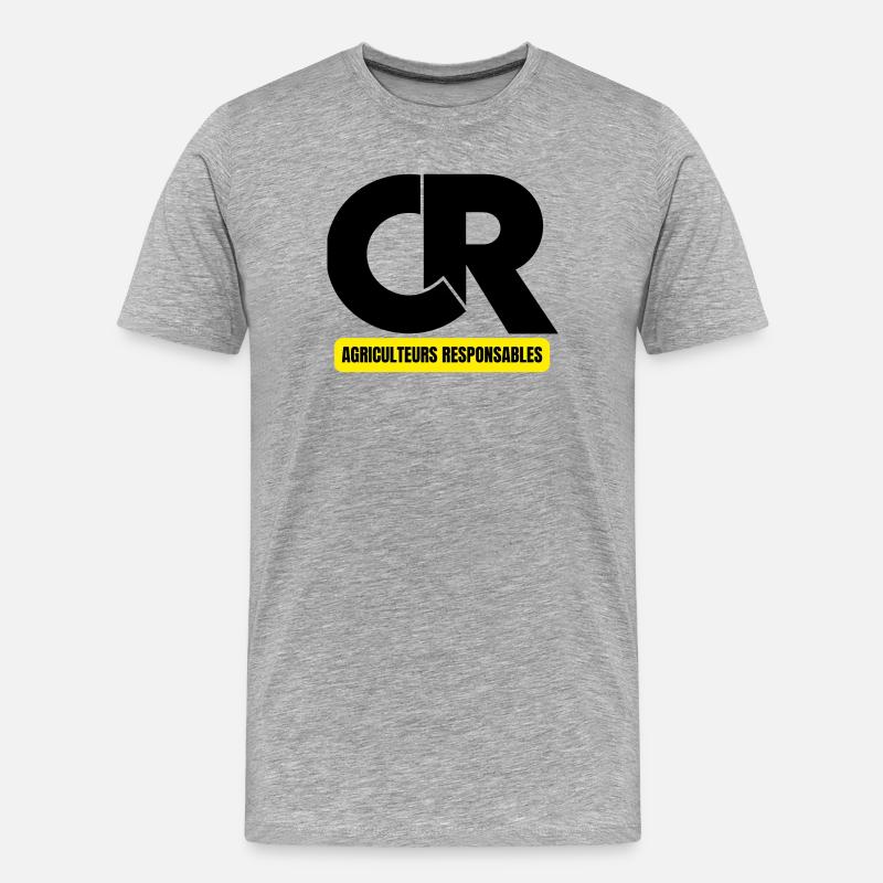 Landwirte, Bauer, Bauer, Bauer - Männer Premium Bio T-Shirt - Grau meliert