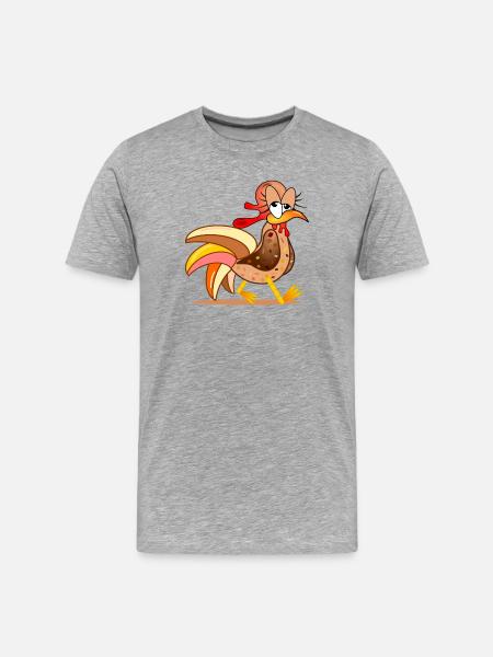 CHICKEN COOP CHICKENS COMIC - Men's Premium Organic T-Shirt - heather grey