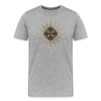 Beau noeud celtique. - T-shirt bio Premium Homme - gris chiné - Devant - Damien (186cm)