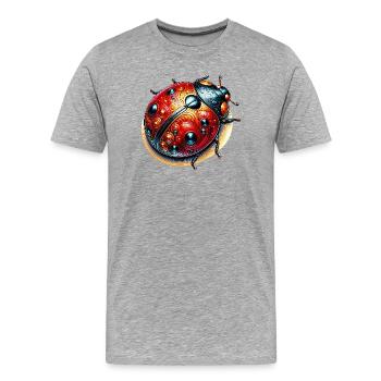 Coccinelle - T-shirt bio Premium Homme - gris chiné - Devant - Damien (186cm)