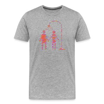 showers in the shower - Men's Premium Organic T-Shirt - heather grey - Front - Damien (186cm)