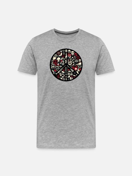 AntiWar - Men's Premium Organic T-Shirt - heather grey