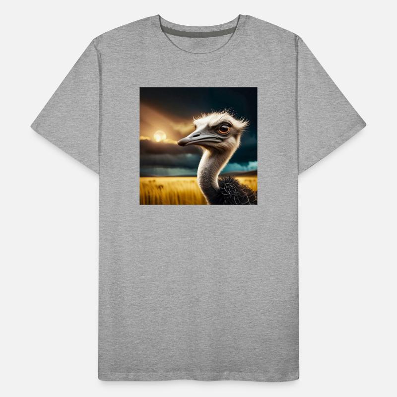 Ostrich Men's Premium Organic T-Shirt