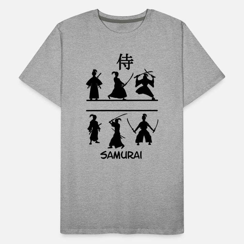 Samurai mit Schwertern Männer Premium Bio T-Shirt