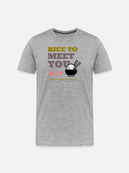 Du riz pour vous rencontrer - T-shirt bio Premium Homme - gris chiné