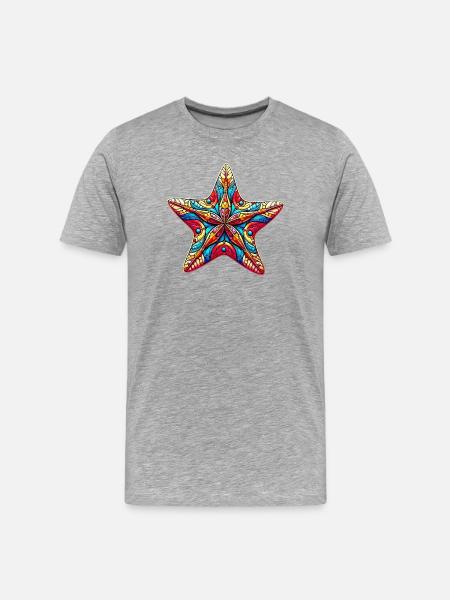 Étoile de mer - T-shirt bio Premium Homme - gris chiné