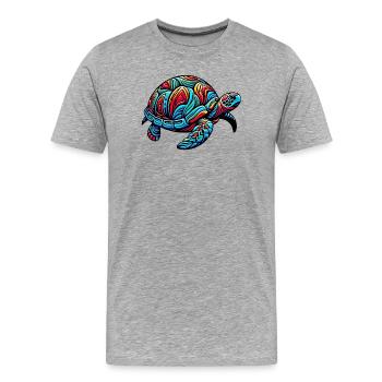 Sea turtle - Men's Premium Organic T-Shirt - heather grey - Front - Damien (186cm)