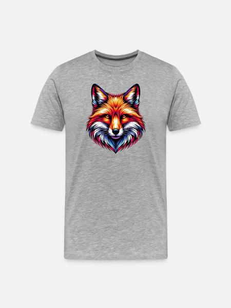 Fox - Men's Premium Organic T-Shirt - heather grey