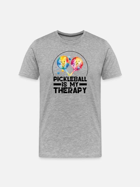 Pickleball is My Therapy - Men's Premium Organic T-Shirt - heather grey