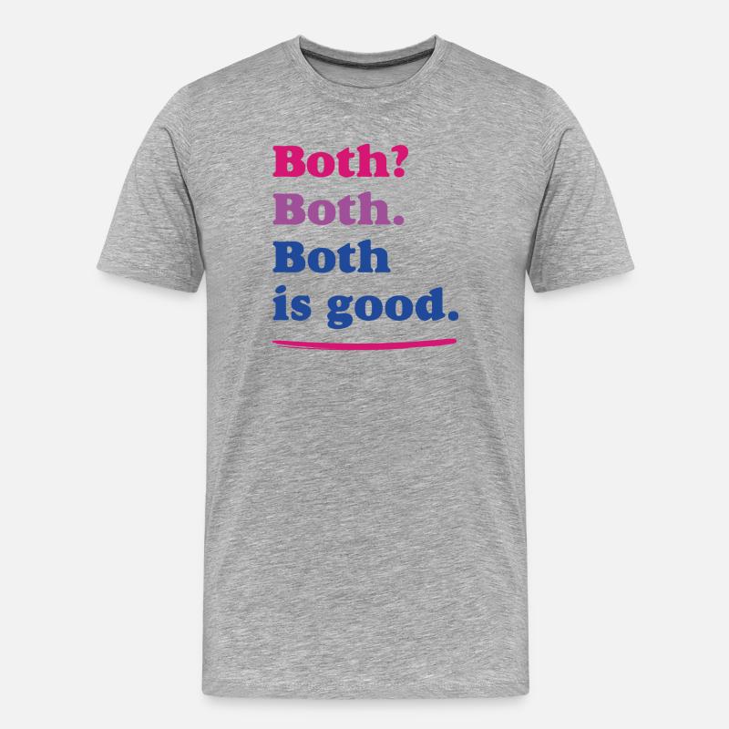 LGBTQ-Pride-Monat - Bisexuelle Pride - Männer Premium Bio T-Shirt - Grau meliert