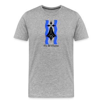 Ille et vilaine - Men's Premium Organic T-Shirt - heather grey - Front - Damien (186cm)