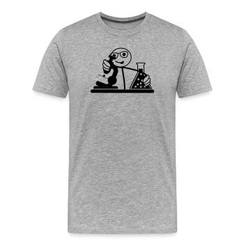 Scientifique ou biologiste - T-shirt bio Premium Homme - gris chiné - Devant - Damien (186cm)