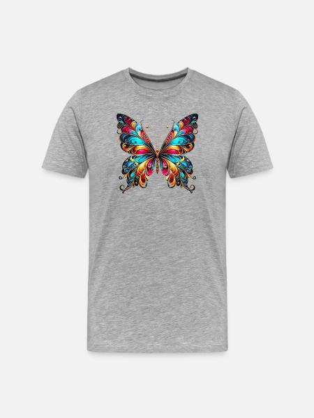 Papillon - T-shirt bio Premium Homme - gris chiné