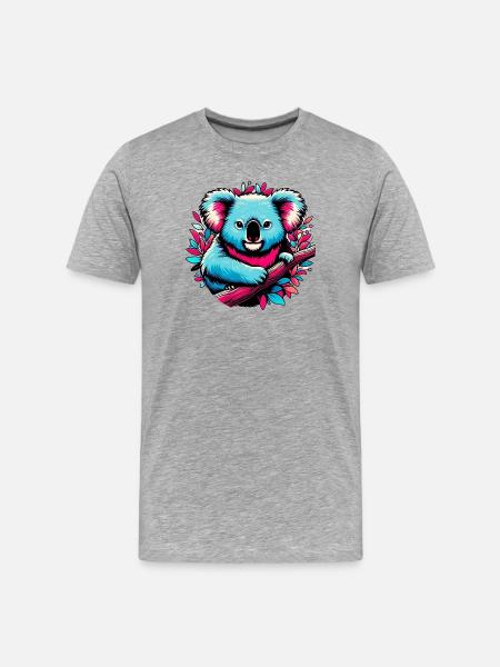 Koala - Men's Premium Organic T-Shirt - heather grey