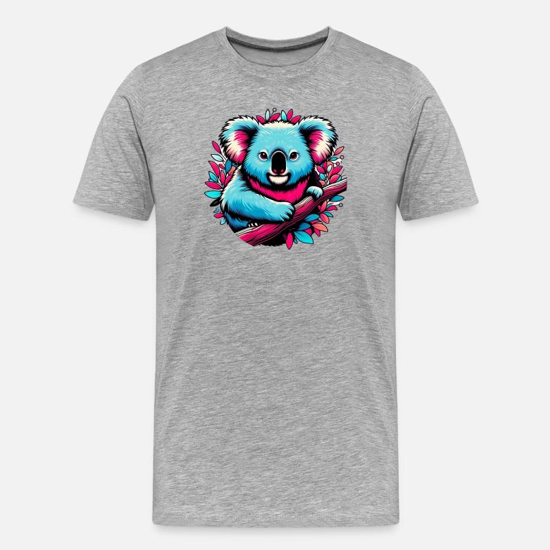 Koala - Men's Premium Organic T-Shirt - heather grey