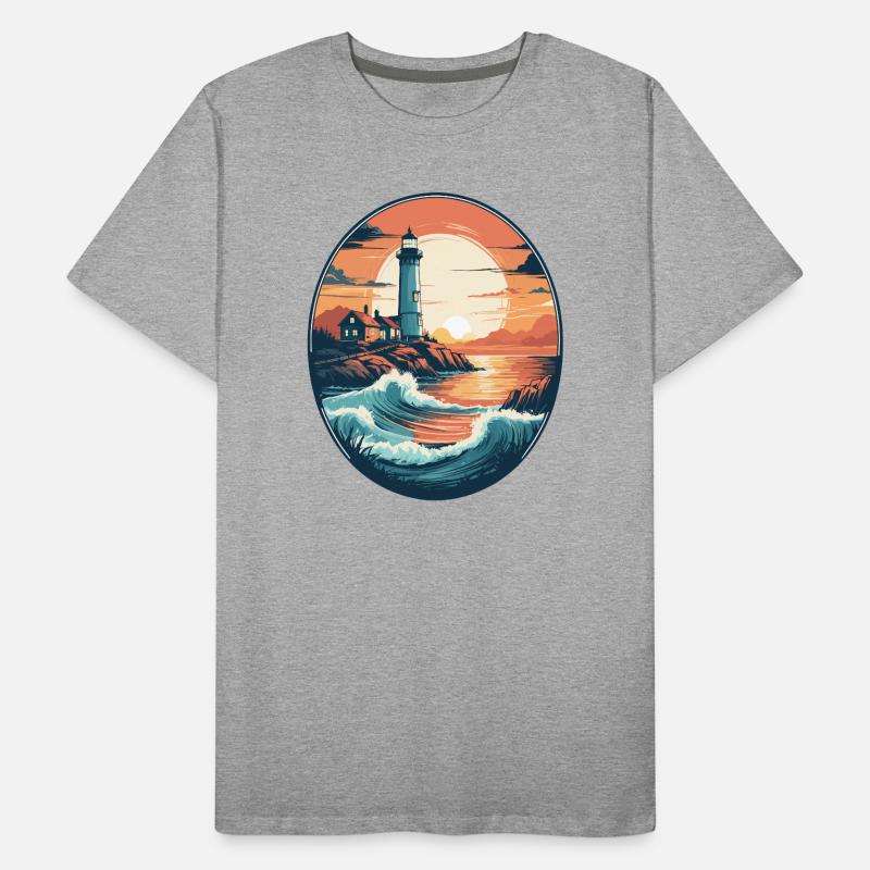 Phare côtier T-shirt bio Premium Homme