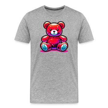 Ours - T-shirt bio Premium Homme - gris chiné - Devant - Damien (186cm)