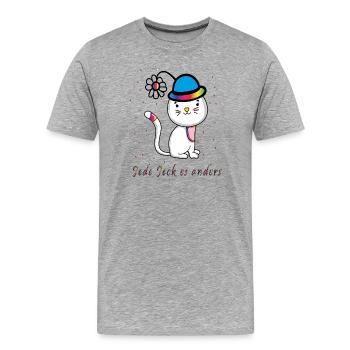 chaque jeck c’est différent confettis de carnaval - T-shirt bio Premium Homme - gris chiné - Devant - Damien (186cm)