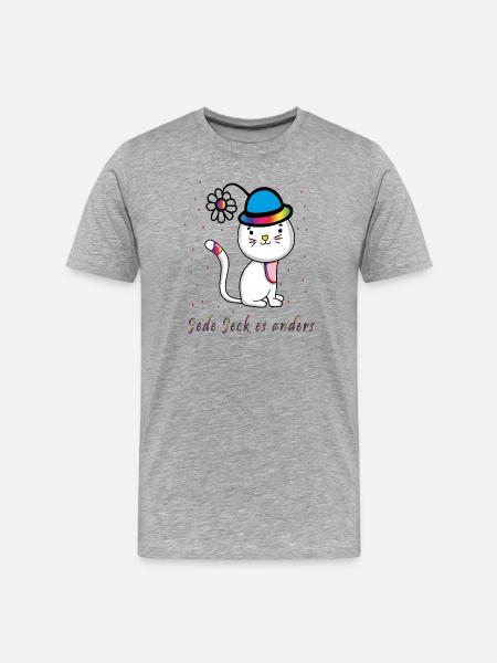 jede Jeck es anders Fasching Konfetti - Männer Premium Bio T-Shirt - Grau meliert