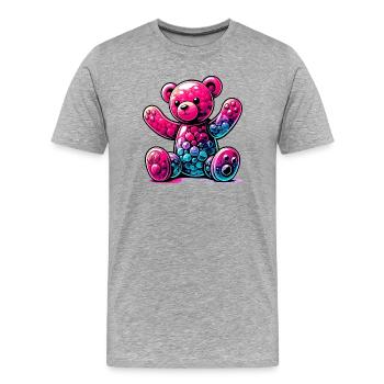 Ours - T-shirt bio Premium Homme - gris chiné - Devant - Damien (186cm)