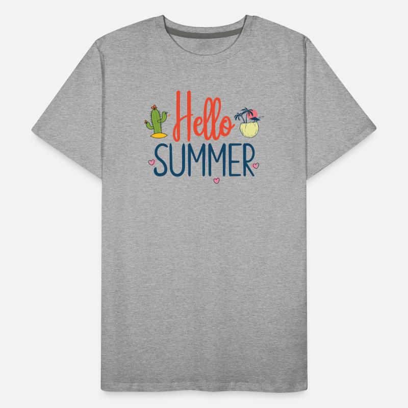 Hello Summer Men's Premium Organic T-Shirt