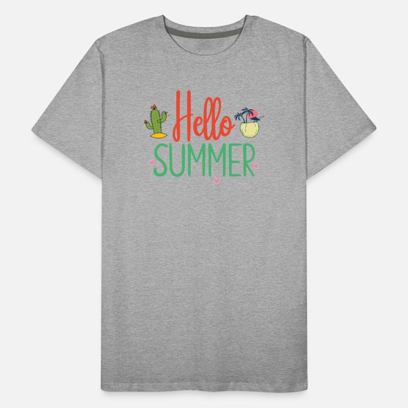 Hallo Sommer Männer Premium Bio T-Shirt